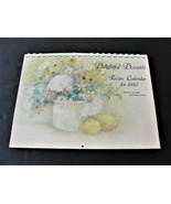  Delightful Deserts Recipe Wall Calendar,1980-Illustrated &amp; Edited by C.... - £7.80 GBP