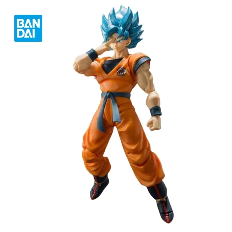 Bandai SHF Dragon Ball Super Super Saiyan Blue Hair Son Goku Anime Surrounding - £82.57 GBP
