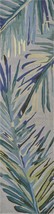 2' X 10' Grey Or Blue Tropical Leaves Wool Indoor Runner Rug - $6,466.42 MXN