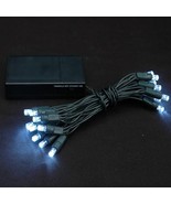 Battery Operated 20 LED Lights Pure White Green Wire - $262.08 MXN