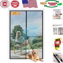 Reinforced Fiberglass Magnetic Screen Door - Fits 48x80 Inches Door Sizes - $921.56 MXN