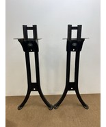 Vintage Industrial TABLE LEGS adjustable metal steel ends Machine Age de... - $59.99