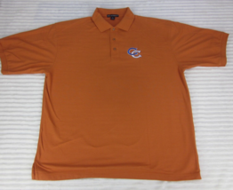 Indianapolis Colts Polo Shirt Mens XL Embroidered Logo Orange Polyester Blend - £26.41 GBP