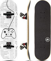 Magneto Kids Skateboard | 22&quot; Long By 6&quot; Wide | Maple 7 Ply Deck |, And Adults. - £36.15 GBP