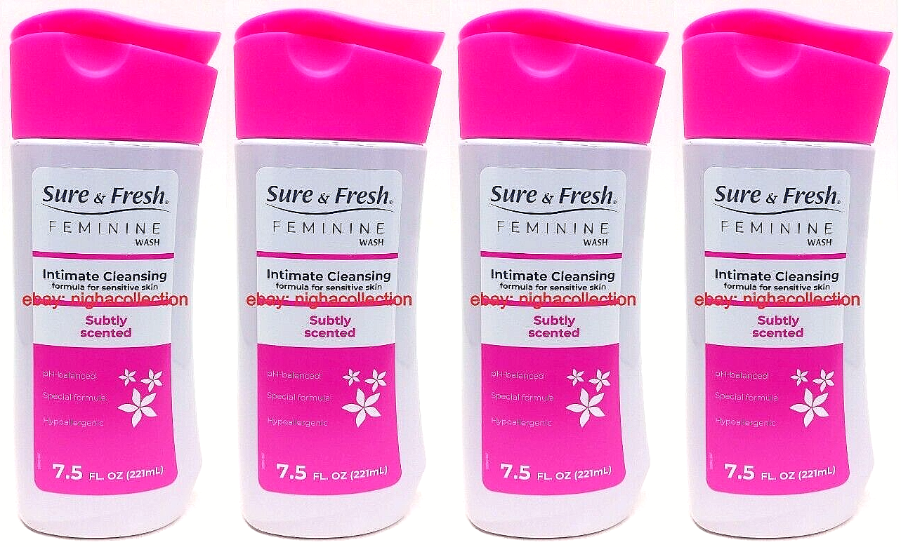 4 x New Feminine Wash Intimate Cleansing SUBTLY SCENTED Sensitive Skin 7... - $29.69