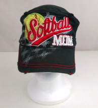 Pit Bull Softball Mom Women&#39;s Jeweled/Beaded Embroidered Adjustable Baseball Cap - $12.60