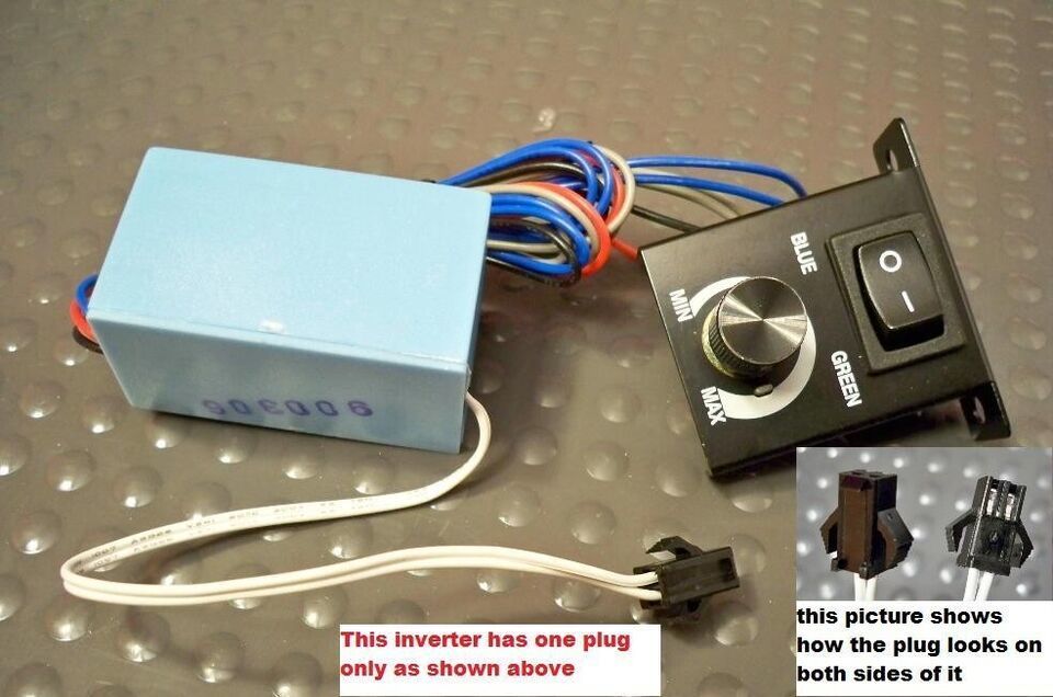 Universal 12 Volt 1 Plug EL White Face Glow Gauges Power Inverter Green ... - $9.89