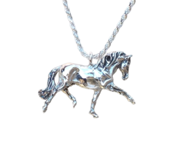 Lusitano horse jewelry trot Sterling Silver pendant ONLY Forge Hill Scul... - £56.05 GBP