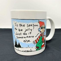 Hallmark MAXINE Coffee Mug Tis the Season to be Jolly Just do it Somewhe... - $13.72