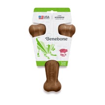 Benebone Wishbone Durable Dog Chew Toy Bacon, 1ea/LG - £25.19 GBP