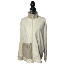 NEW RAINS Fleece Jacket 18640 Fossil Cream Beige Color Zip Up Unisex Large - £40.87 GBP