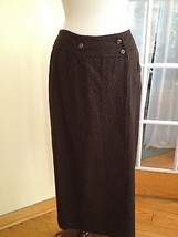 Handmacher Sport Women&#39;s Vintage Skirt Brown And Black Wool Blend Size 12 NWOT - £78.81 GBP
