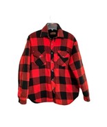 Vintage Montgomery Ward Buffalo Plaid Fleece Lined Shacket Size M Red Bl... - $20.00