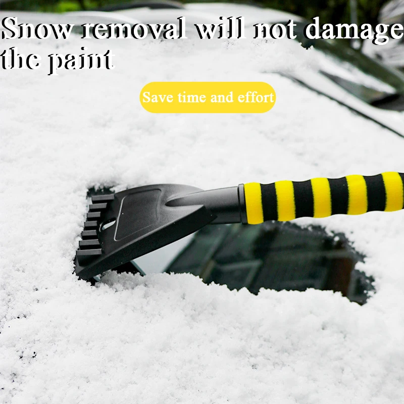 Segmented Snow Shovel - 27-Inch Snow Brush and Removable Ice Scraper - £15.87 GBP
