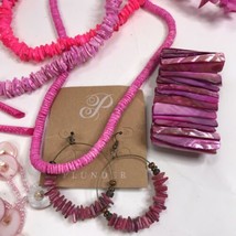 Pink Shells Jewelry Lot Vtg to Mod Beach VSCO Coconut Girl Barbiecore 1+... - $26.68