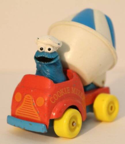 Vintage Sesame Street Cookie Monster Die Cast Car Mixer Playskool Muppet 1982 - $8.88