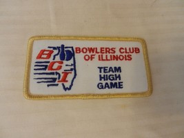 Bowlers Club of Illinois Team High Game Patch from the 90s Gold Border - $10.00