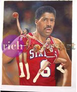 Dr J Philadelphia 76ers Sixers Julius Erving Basketball Art Original Pai... - $5,255.70 CAD