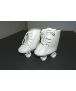White Vinyl Roller Skates for Doll with 3&quot; Length Feet - £7.82 GBP