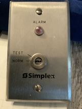 Simplex model 4098-9830 Remote Test Station, no key, red LED alarm indic... - $5.59