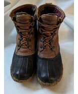 Vintage Ll Haricot Canard Bottes Hommes 8 LG Cuir Brun Doublé Maine Hunt... - $870.90 MXN