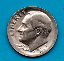 1985 D Roosevelt Dime - Circulated - Moderate Wear About VF - $0.10