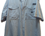 Columbia PFG Super Bonehead Men 2XLT Blue Plaid vented Fishing Shirt But... - $16.82