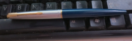 Vintage Parker 51? Blue With Chrome Cap Fountain Pen Gold Arrow Clip - £36.36 GBP