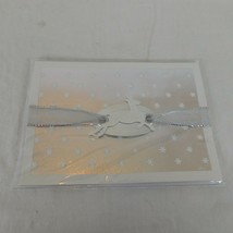 Paper Magic Group Christmas Greeting Card Reindeer Glitter Snowflakes Envelope - £3.14 GBP