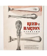 1950 Reed &amp; Barton Sterling Silverware Advertisement Utensils Vintage DWJJ9 - $34.26 CAD