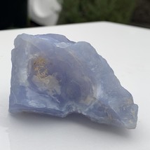 Blue Chalcedony 424.85 Carats Turkey Earth-Mined Loose Slice Gem Rock - £389.38 GBP