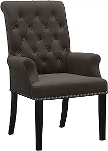 Coaster Home Furnishings Alana Upholstered Tufted Arm Chair with Nailhea... - £256.96 GBP