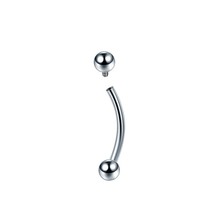 1PC Titanium Curved Barbells Internal Thread Eyebrow Piercing Banana 14G 16G Bla - £10.50 GBP