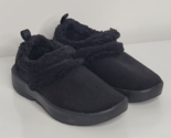 Oofos OOcoozie eeZee Womens Size 7 Black Slippers Fleece Recovery Slip O... - £39.61 GBP
