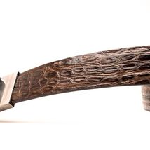 Massimo Genuine Exotic Caiman Flank Belt Brown image 2