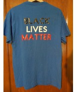 Gildan BLM Black Live Matter Africa Fist Blue Tee T Shirt Sz: M - £17.29 GBP