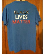 Gildan BLM Black Live Matter Africa Fist Blue Tee T Shirt Sz: M - $417.80 MXN