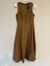 Club Monaco Brown Robe Paneled Midi Dress Nwt $269 Size 4 - £110.78 GBP