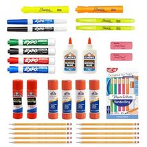 School Supplies Kit, Highlighters, Mechanical Pencils, Glue Sticks, Eras... - $27.43