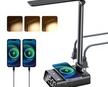 Led Desk Lamp, 15W Wireless Charger, 1 Usb &amp; Type-C Port, 2 Ac Outlet, 3... - £58.04 GBP