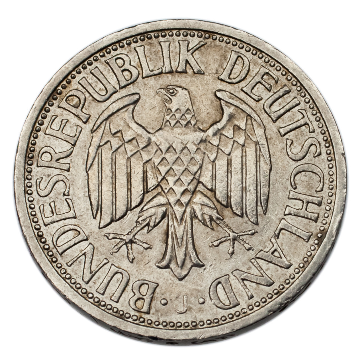 1961-J Germany Federal Republic Mark (XF Condition) KM# 110 Item image 3