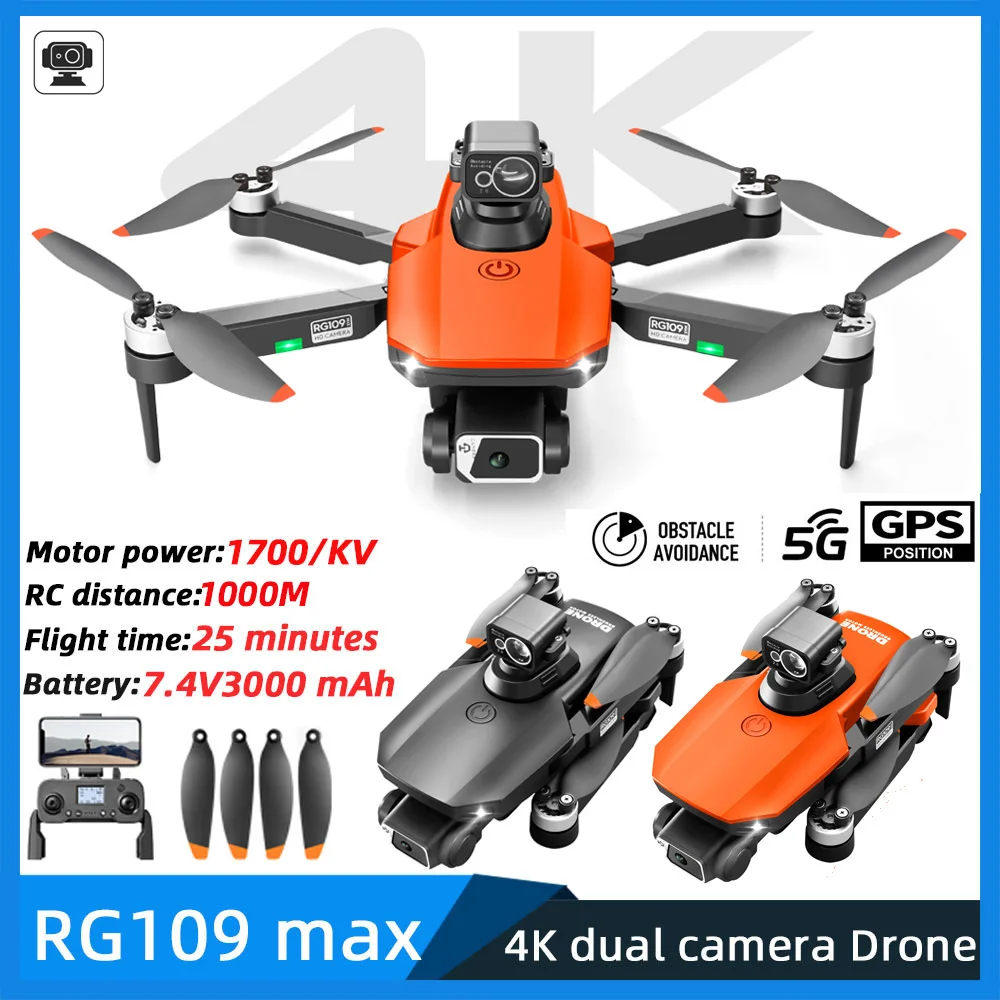 Drone 4k Professional RG109 MAX 5G GPS Wifi Brushless Motor Obstacle Avoidance - £114.75 GBP+
