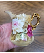 Vintage Lefton China Heritage Rose Creamer Mini Floral Pitcher - $22.00 CAD