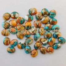 4x6 mm Oval Mohave Copper Turquoise Cabochon Loose Gemstone Lot 30 pcs - £12.59 GBP