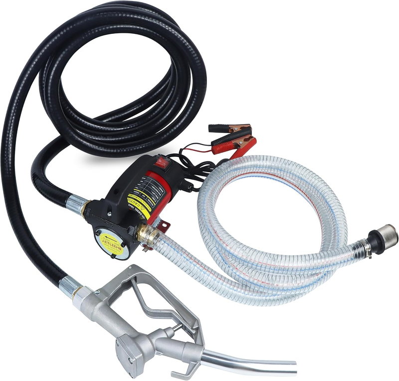 12V Fuel Transfer Pump, Diesel Transfer Pump with Filter, Hose and Nozzl... - $135.53
