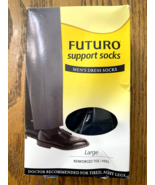 Futuro Mens Dress Support Socks, Firm Compression 20-30 Mm/Hg, Navy, Siz... - $17.80 CAD