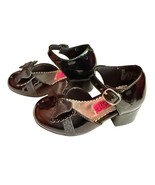 Rachel Shoes Shiny Black Mary Jane Ankle Strap Dress Shoes Size 6M - €21,11 EUR