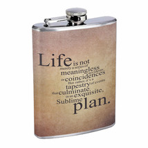 Life Sublime Plan Em1 Flask 8oz Stainless Steel Hip Drinking Whiskey - £11.83 GBP