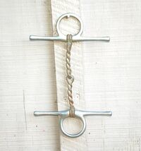 Stainless Steel Full Check Snaffle Bit Twisted Copper Wire 5" Mouthpiece - $21.77