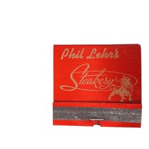 Vintage Matchbook Phil Lehr&#39;s Steakery  Restaurant San Francisco CA Unst... - €12,45 EUR
